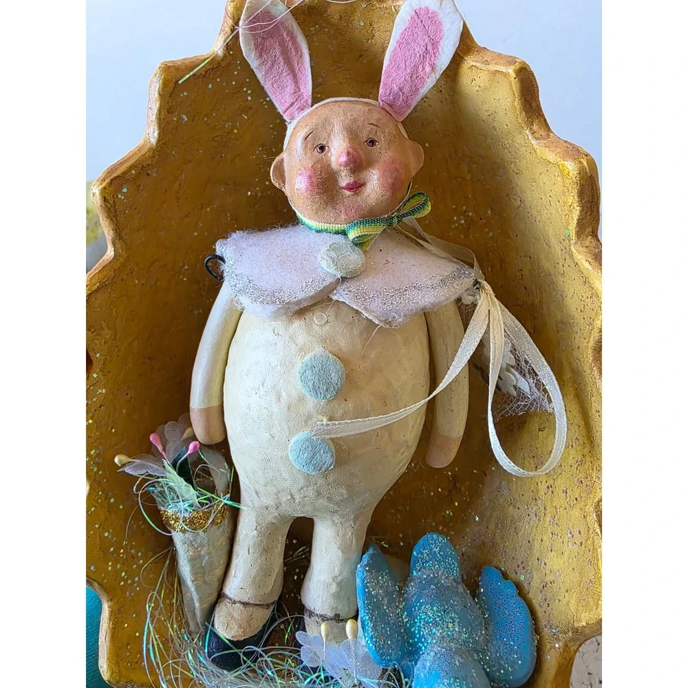 larkspur silvestri tweedle beau Easter egg bird glitter statue figurine spring‎